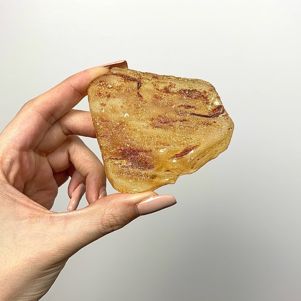 Raw Orange Copal Amber Crystal Rock Chakra Healing Spiritual Home Decor Accent
